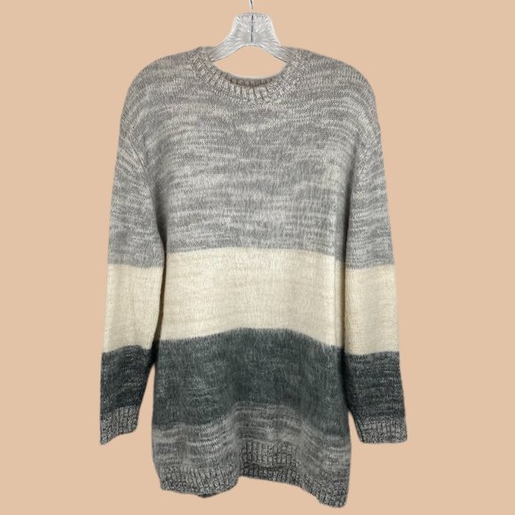 Universal Thread -  Wide Striped Color Block - Oversized Sweater - Picture 1 of 7